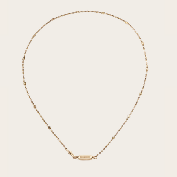 Marie Lichtenberg  River Brown Diamonds Chain with Coco Micro Locket