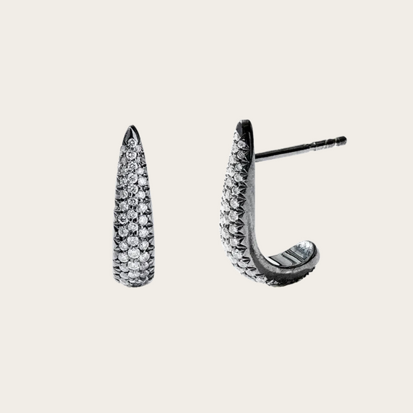 Eva Fehren  Claw Studs with White Diamonds