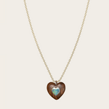 Noor Fares Anahata Rose Wood Heart Pendant