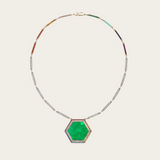 Noor Fares One of a Kind Muzo Anahata Emerald Pendant