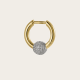 Rainbow K Small Piercing with Ball Diamond Pave Earring