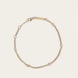 Zoe Chicco 5 Spaced Out Diamonds on XS Curb Chain Bracelet