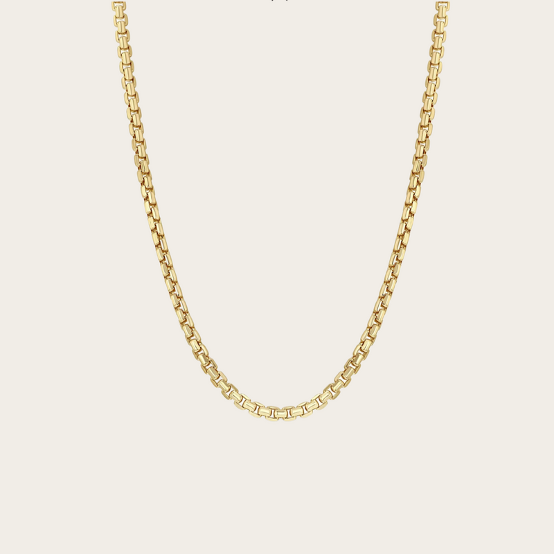 Zoe Chicco Large Box Chain Necklace
