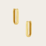 Zoe Chicco Large Thick Oval Hinged Hoops