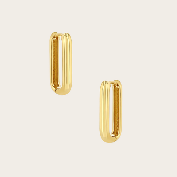 Zoe Chicco Large Thick Oval Hinged Hoops