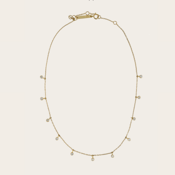 Zoe Chicco 11 Dangling Diamonds Necklace