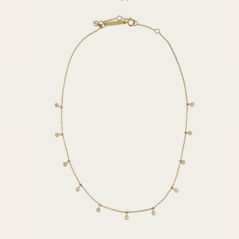 Zoe Chicco 11 Dangling Diamonds Necklace