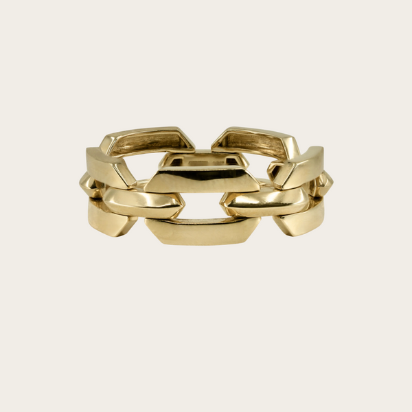 Shay Solid Geo Flat Link Ring