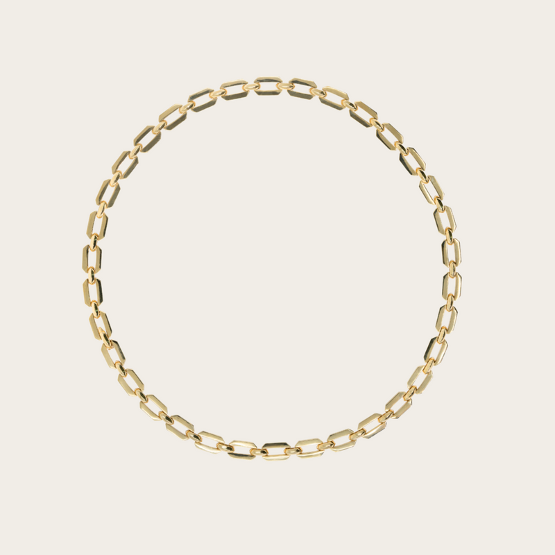 Shay Solid Geo Flat Link Necklace