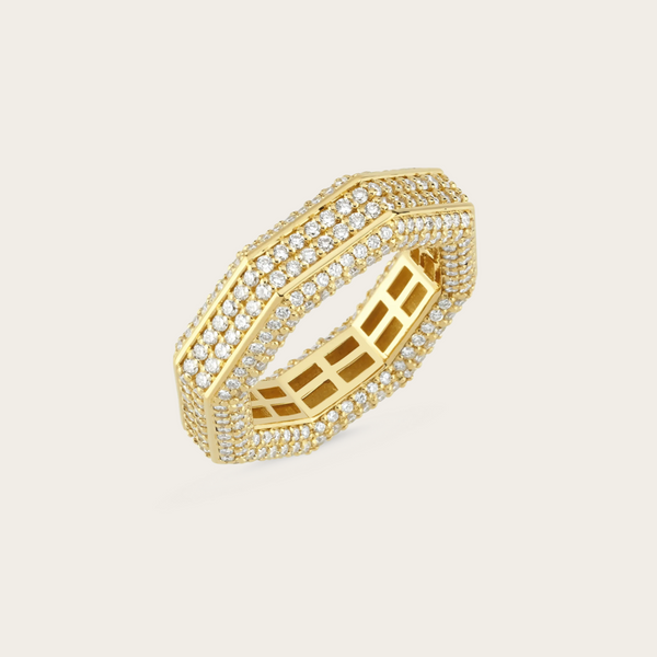 Ascher Diamond Pave Bubble Ring
