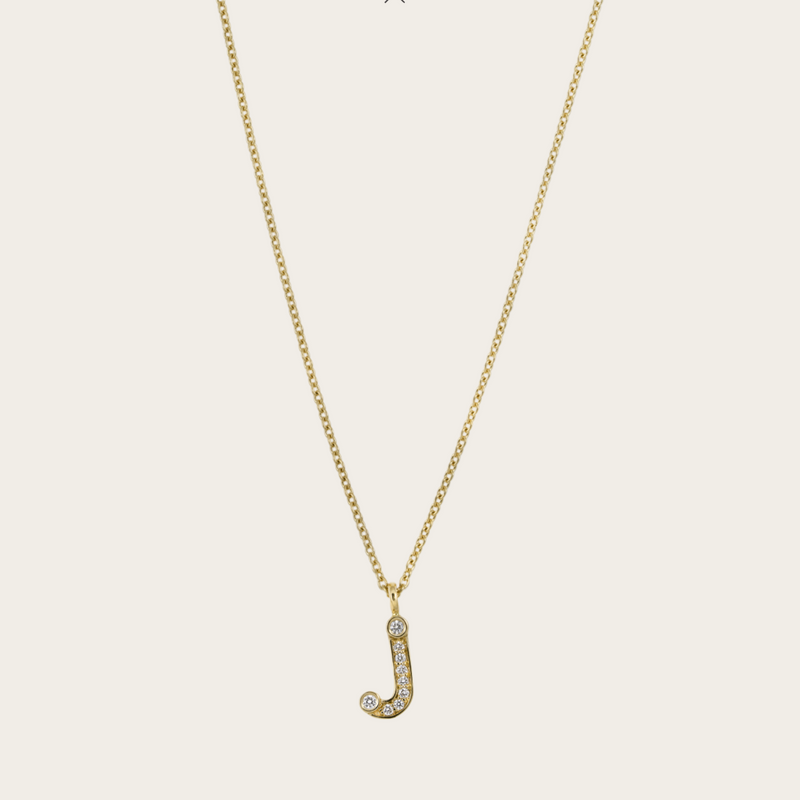 Sophie Bille Brahe Simple Letter J Necklace