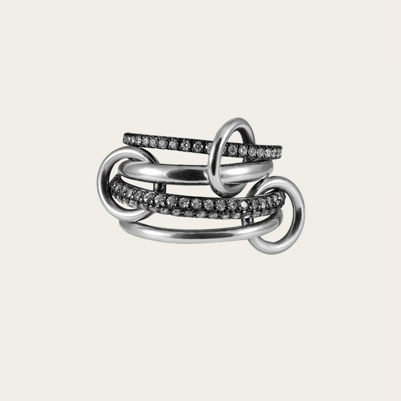 Spinelli Kilcollin SS VEGA NOIR 4 linked rings