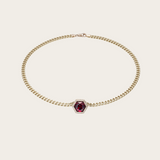 Venyx Baby Garnet Hex Payal Necklace