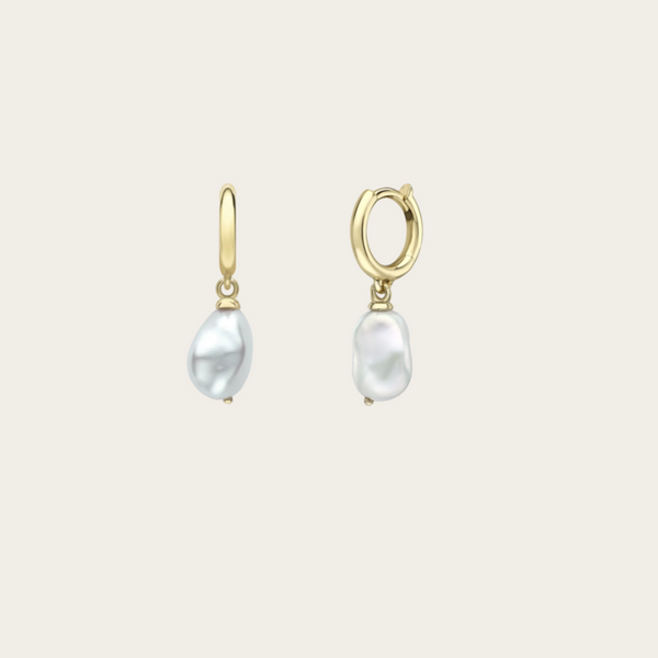 Venyx Baroque Fresh Water Pearls Mini Hoop Earrings