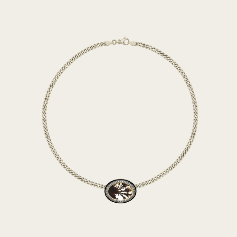 Venyx Noir Branches Choker with Agate