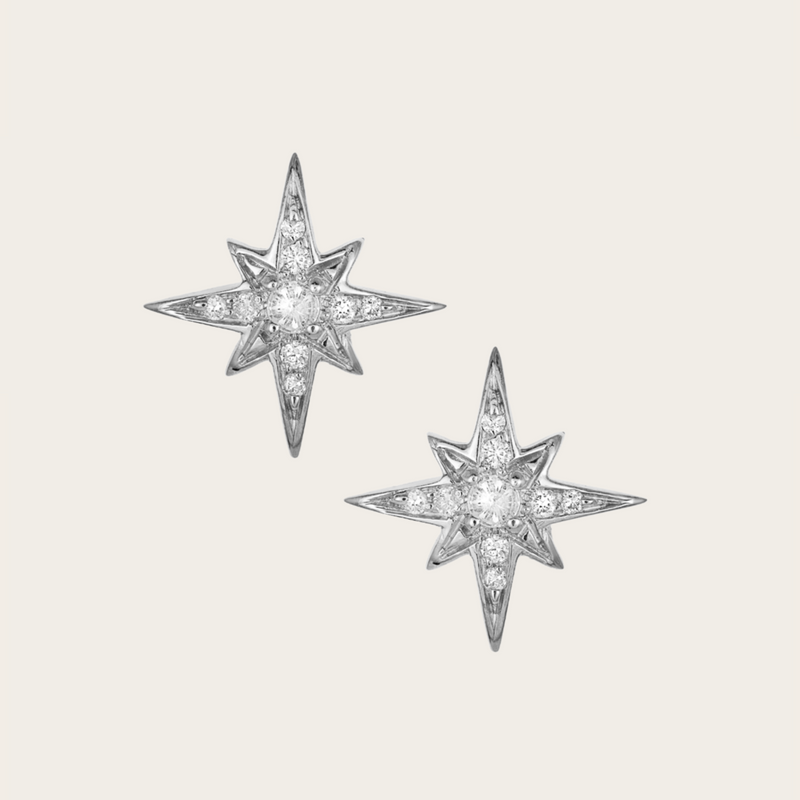 Venyx Oseanyx Star Stud Earrings with Diamonds