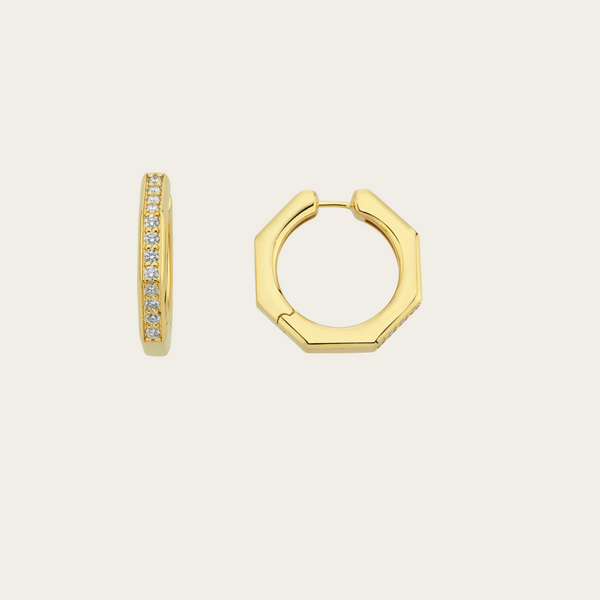 Ascher X Large Diamond Pave Bubble Hoops