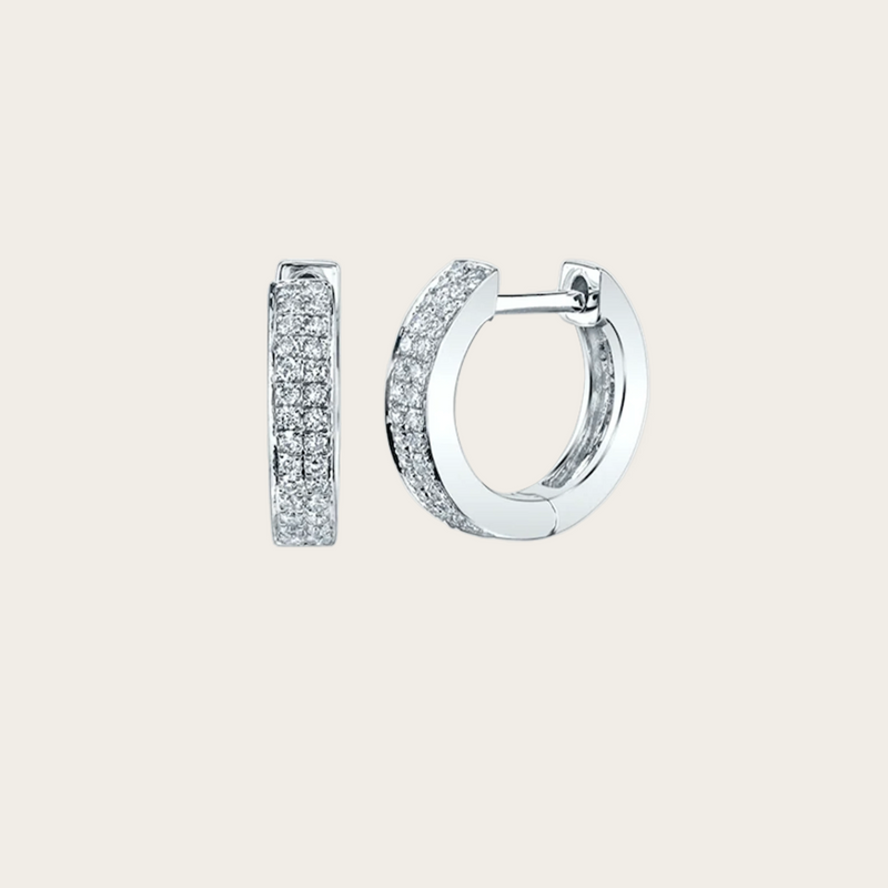 Anita Ko Double-Row Diamond Huggies