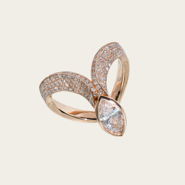 Shay Diamond Winged Marquise Pinky Ring