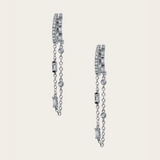 Shay Double Mixed Diamond Fringe Huggies