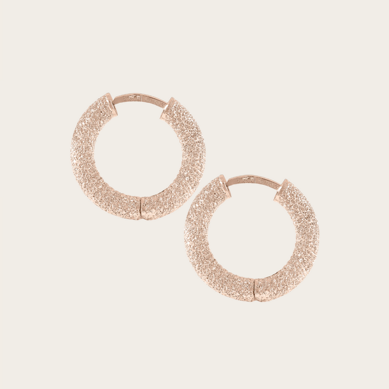 Carolina Bucci Round Huggy Earrings Florentine Finish