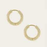Carolina Bucci Round Huggy Earrings Florentine Finish
