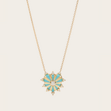 Joanna Dahdah Turquoise Enamel and Diamonds Around Mini Mila Heart Necklace