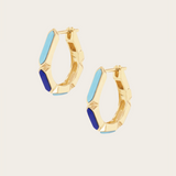 Joanna Dahdah Merveilles Turquoise and Blue Lapis Hoops