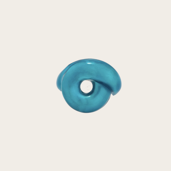 Bea Bongiasca Glossy Ocean Blue Enamel Tarallo Ring