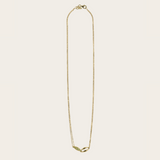 Ascher Emerald Pave 2 Links Bubble Chain Necklace