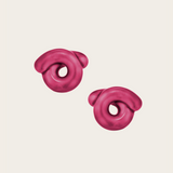 Bea Bongiasca Glossy Flamingo Pink Enamel Tarallo Earrings