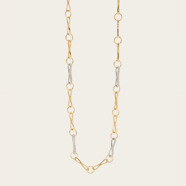 Azlee Large Motif with 4 Pave Links Chain
