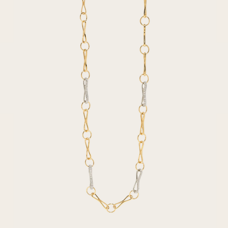 Azlee Large Motif with 4 Pave Links Chain