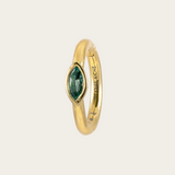 Jacquie Aiche Seamless Small Marquise Emerald Hoop