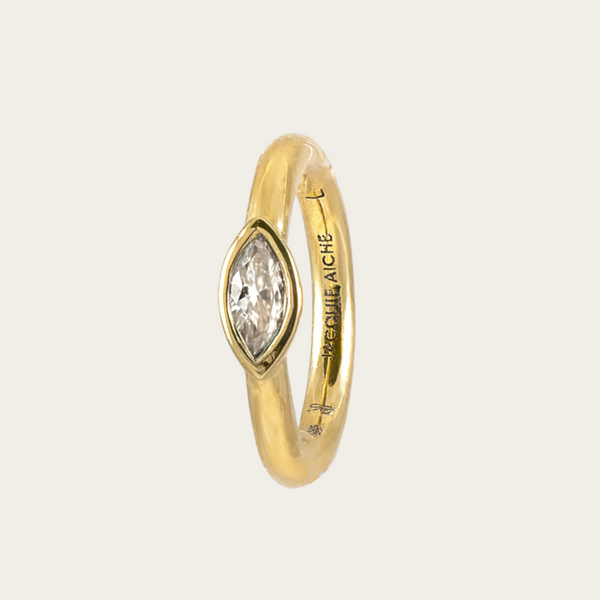 Jacquie Aiche Seamless Small Marquise Diamond Hoop