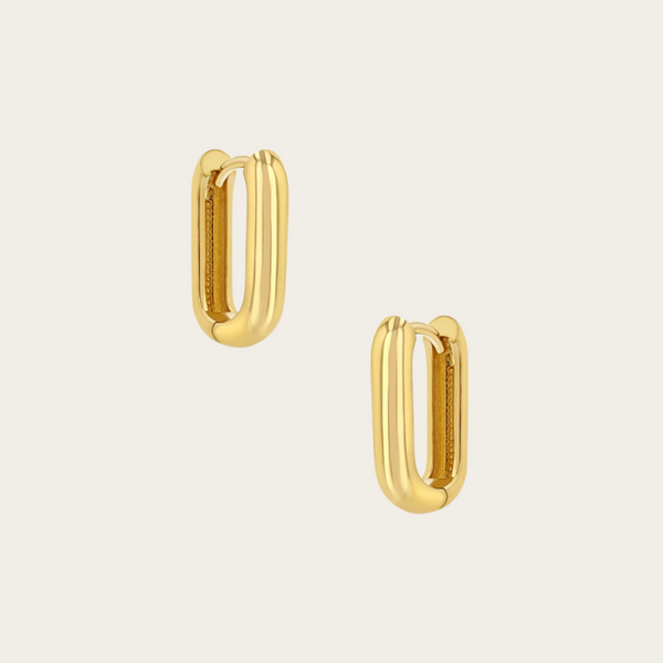 Zoe Chicco Medium Thick Oval Hinged Hoops