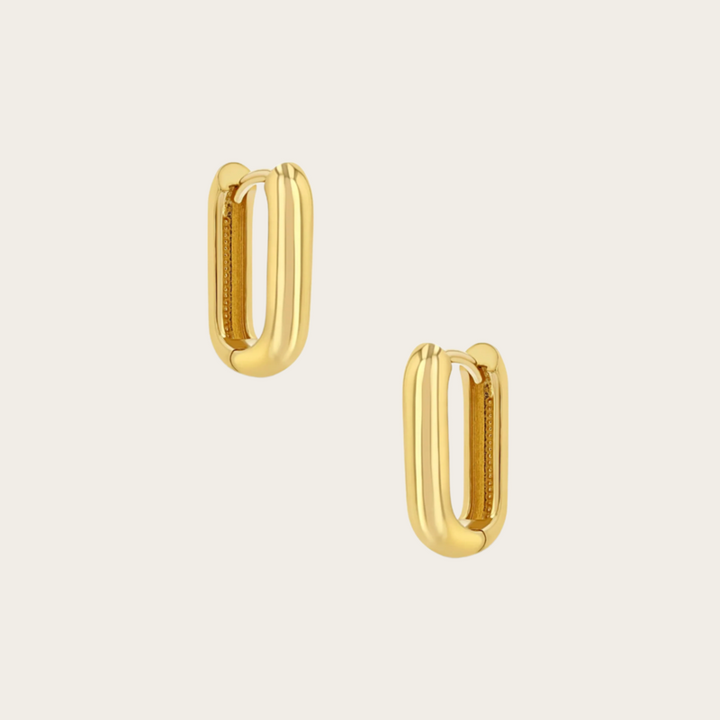 Zoe Chicco Medium Thick Oval Hinged Hoops