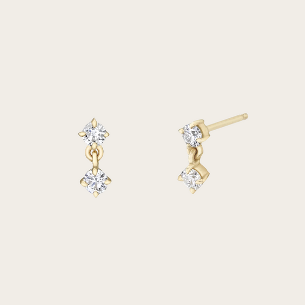Lizzie Mandler Eclat Diamond Mini Double Drop Earring Single