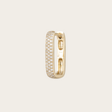 Jacquie Aiche 3 Row Diamond Pave Rectangle Mini Hoop SINGLE
