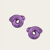 Bea Bongiasca Glossy Purple Enamel Tarallo Earrings