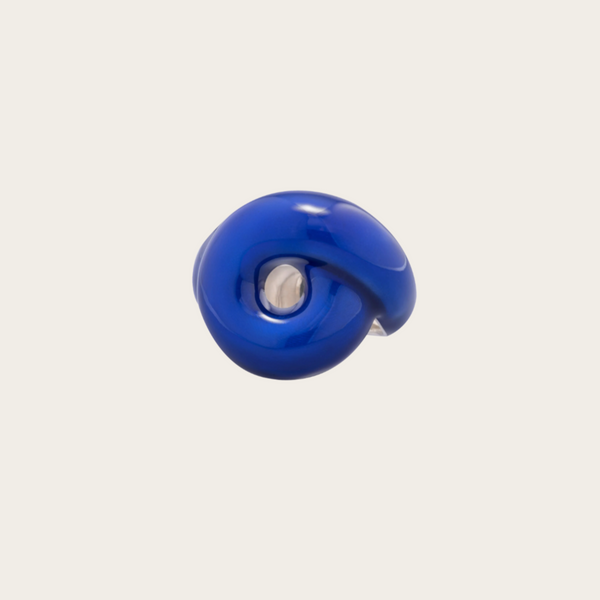 Bea Bongiasca Glossy Blue Enamel Tarallo Ring