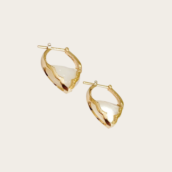 Joanna Dahdah Small Merveilles Arcade Mother of Pearl Hoops