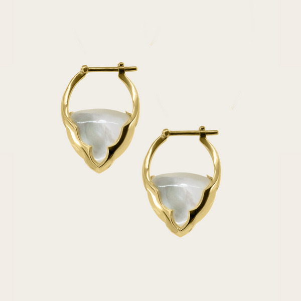 Joanna Dahdah Small Merveilles Arcade Mother of Pearl Hoops