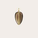 By Pariah YG XL Diamond Pave Pebble Pendant / White Diamonds 0.38ct, Smokey Quartz (Demi-fine 14k)