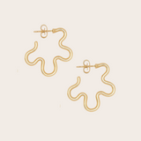 Bea Bongiasca Two Tone Asymmetrical Flower Earrings