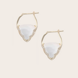 Joanna Dahdah YG Small Merveilles Arcade Mother of Pearl Hoops with Diamonds 0.37ct 18k