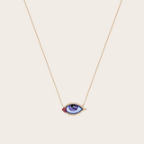 Lito Petit Mauve Purple Enameled Small Eye Necklace