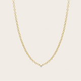 Lizzie Mandler YG Mini Diamond Center with Micro Chain Necklace 0.11ct 18k