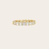 Lizzie Mandler Fluted Bar Carre Diamond Eternity Band