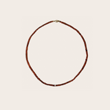 Laoli YG Tiny Diamond Rouge Necklace with Diamond Pave Bead / Diamonds 0.15ct, Red Carnelian 14k/18k